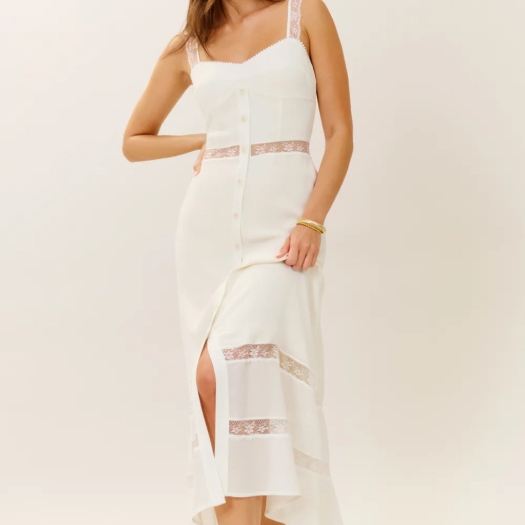 Reformation Wynton Dress Ivory